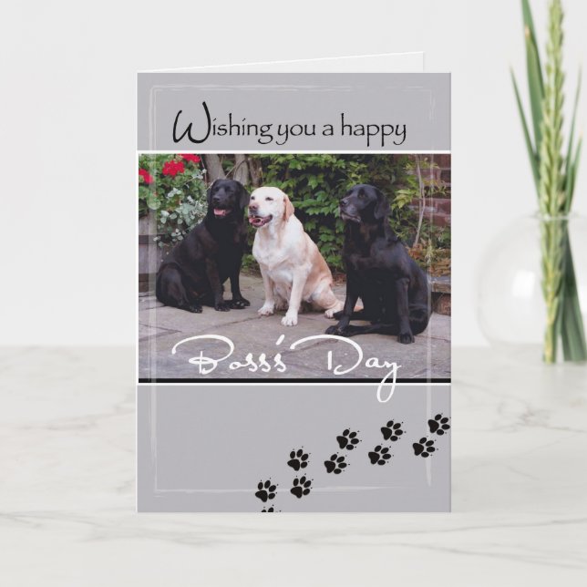 4004 Boss's Day Hunde, alle von uns Karte (Vorderseite)