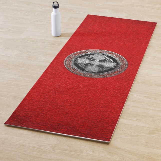 [400] Altes keltisches Heiliges Silberknotenkreuz Yogamatte (Beispiel)
