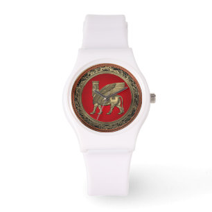 [400] Assyrian Winged Bull - Gold Lamassu Armbanduhr