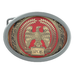 [400] Gold römisches KaiserEagle Ovale Gürtelschnalle