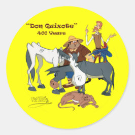 400 Jahre Don Quixote @QUIXOTEdotTV Runder Aufkleber