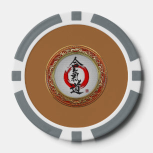 [400] Japanische Kalligraphie - Aikido Pokerchips