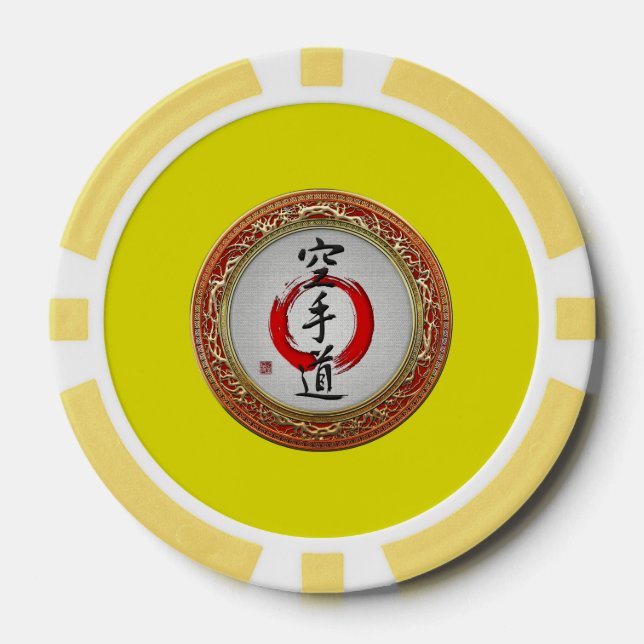 [400] Japanische Kalligraphie - Karate-do Pokerchips (Vorderseite)