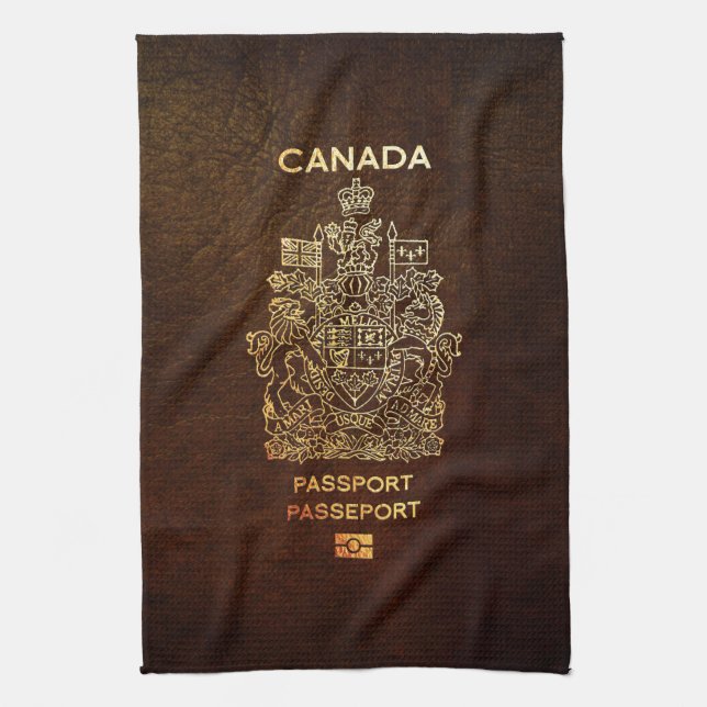 [400] Kanadischer Passport Geschirrtuch (Vertikal)