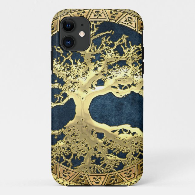 [400] Keltischer Baum des Lebens [Gold] Case-Mate iPhone Hülle (Rückseite)