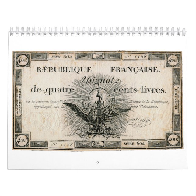 400 Livres Französische Revolution Auftrag Bank No Kalender (Titelbild)