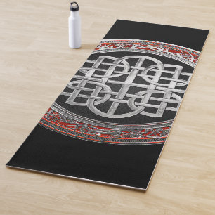 [400] Sacred Celtic Silver Knot Cross Yogamatte