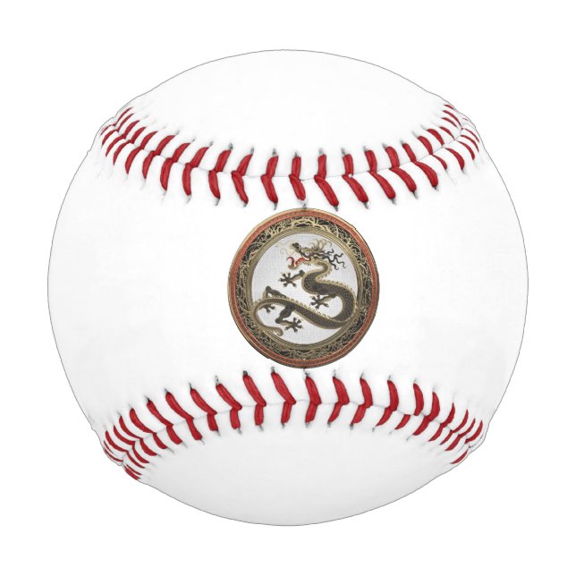 [400] Schwarzer und Gold Heiliger Ostdrache Baseball (Vorderseite)