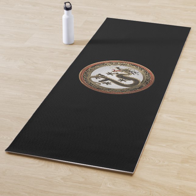 [400] Schwarzer und Gold Heiliger Ostdrache Yogamatte (Beispiel)