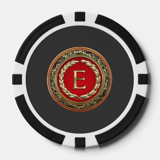 [400] Vintages E-Monogramm Pokerchips (Vorderseite)