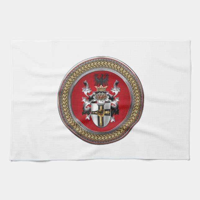 [400] Wappen-Teutonenkappe Geschirrtuch (Horizontal)
