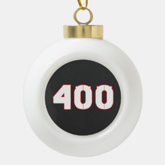 400 Zahl Keramik Kugel-Ornament