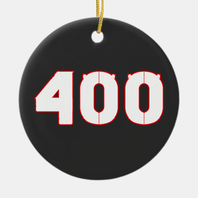 400 Zahl Keramik Ornament (Vorne)