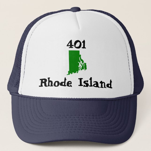 401, Gebietscode der Insel Rhode Truckerkappe (Vorderseite)