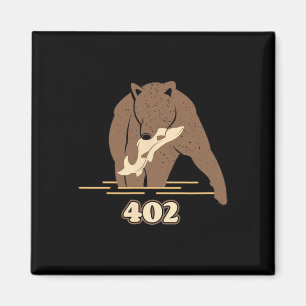 402 Angelsport Bär Fett Braun Grizzly Liebhaber Be Magnet
