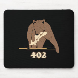 402 Fischbär Fett Brown Grizzly Lover Oktober Mousepad