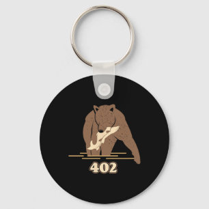 402 Fischbär Fett Brown Grizzly Lover Oktober Schlüsselanhänger