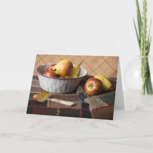 4044 Obstschale auf Quilt Birthday Card Karte