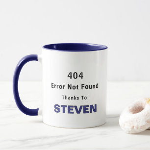 404 Fehler nicht gefunden dank Individuelle Name Tasse
