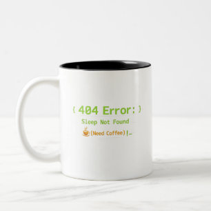 404 Fehler: Schlaf nicht gefunden (Kaffee benötigt Zweifarbige Tasse