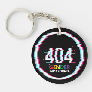 404 Gender Not Found   Funny LGBTQ   Pride Schlüsselanhänger