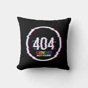 404 Geschlecht nicht gefunden   Funny LGBTQ   Stol Kissen