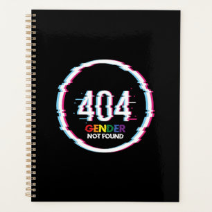404 Geschlecht nicht gefunden Funny LGBTQ Stol Planer