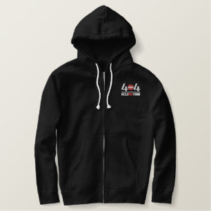 404 gestickter ZipHoodie Bestickter Hoodie