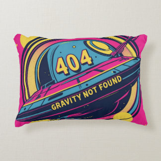 404 Gravity not found - Retro Space Pop Art Dekokissen