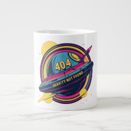 404 Gravity not found - Retro Space Pop Art Jumbo-Tasse