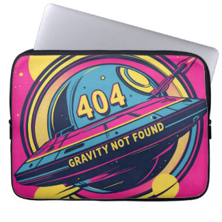 404 Gravity not found - Retro Space Pop Art Laptopschutzhülle