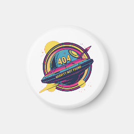 404 Gravity not found - Retro Space Pop Art Magnet