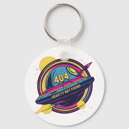 404 Gravity not found - Retro Space Pop Art Schlüsselanhänger