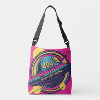 404 Gravity not found - Retro Space Pop Art Tragetaschen Mit Langen Trägern