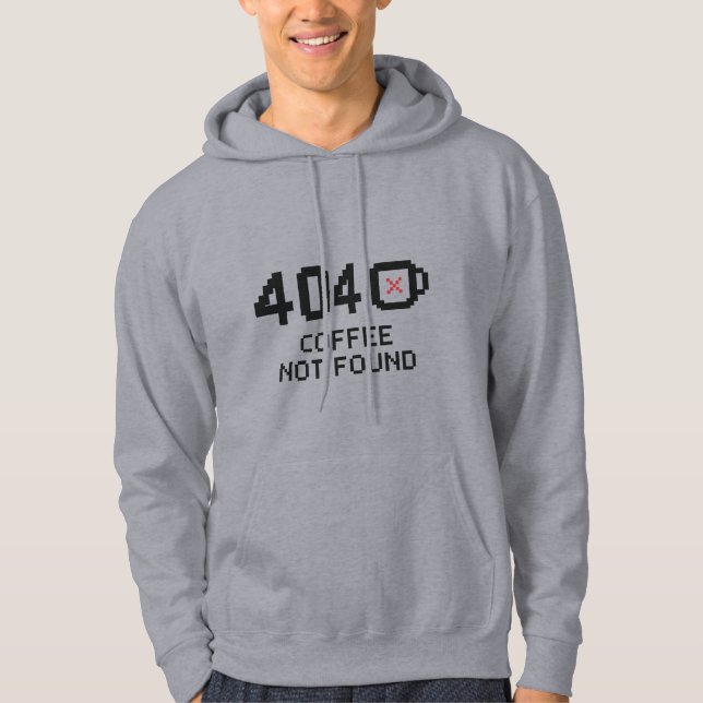 404: Kaffee nicht gefunden - Funny Tech Error Desi Hoodie (Vorderseite)
