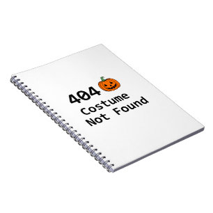 404 Kostüm nicht gefunden Notizblock