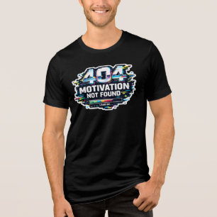 404 Motivation nicht gefunden Glitch Y2K Aufkleber Tri-Blend Shirt