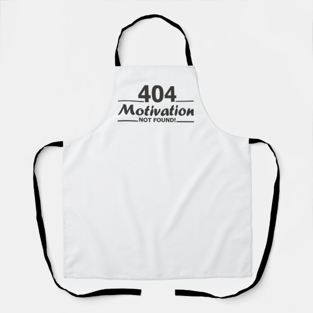 404. Motivation nicht gefunden! Schürze (Vorderseite)