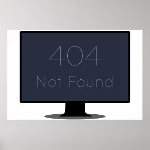 404 Nicht Gefunden Poster