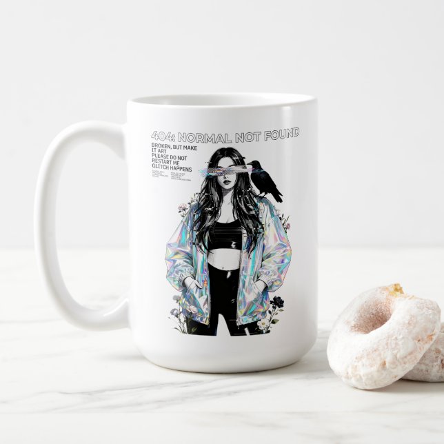 404 – Normal Not Found Kaffeetasse (Mit Donut)