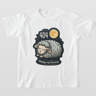 404 Schlaf nicht gefunden - Süßes Cartoon-Schaf T-Shirt