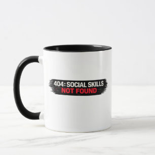 404 Soziale Fähigkeiten nicht gefunden Tasse
