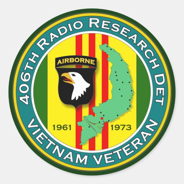 406. RRD - ASA Vietnam Runder Aufkleber (Vorderseite)