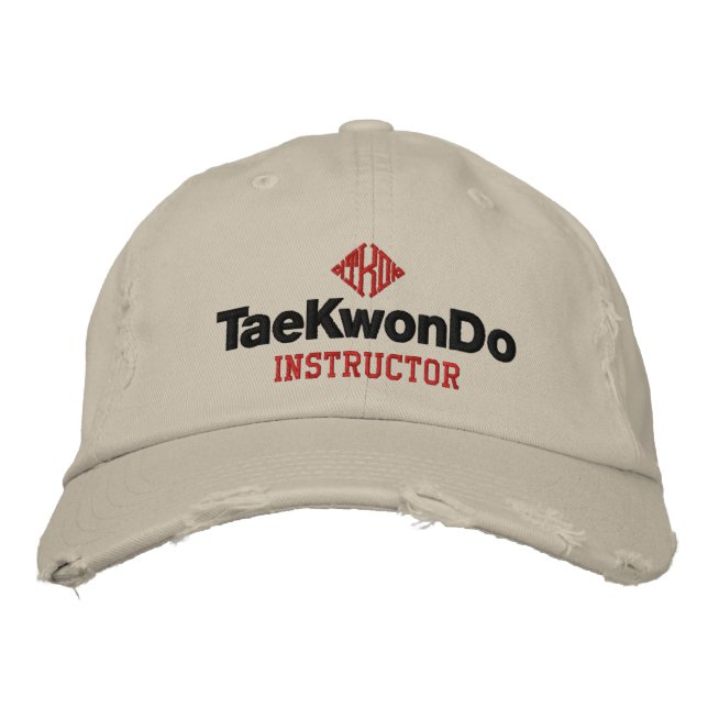 408 Tae Kwon Do Instructors Hat Bestickte Kappe (Vorderseite)