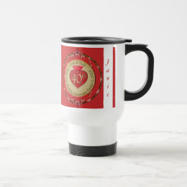 40./15. Ruby-Hochzeitstag Reisebecher