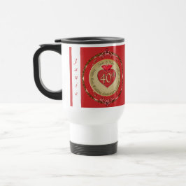 40./15. Ruby-Hochzeitstag Reisebecher