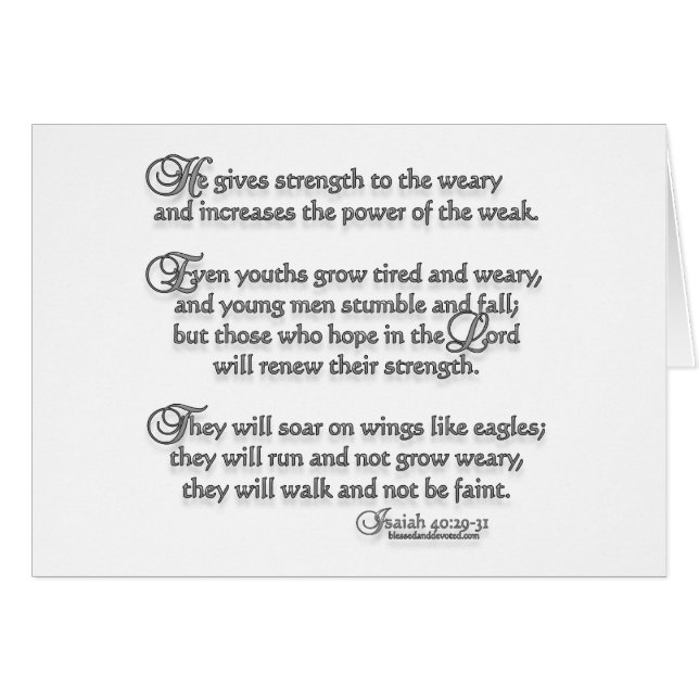 40:29 d'Isaïe - 31 (Devant horizontal)