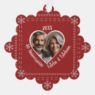 40 Aniversario Personalizado Papier Ornament Card Karte