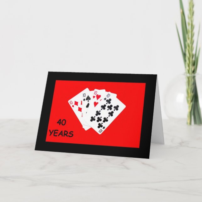 40 Ans Est Une Grande Carte Anniversaire (Devant)