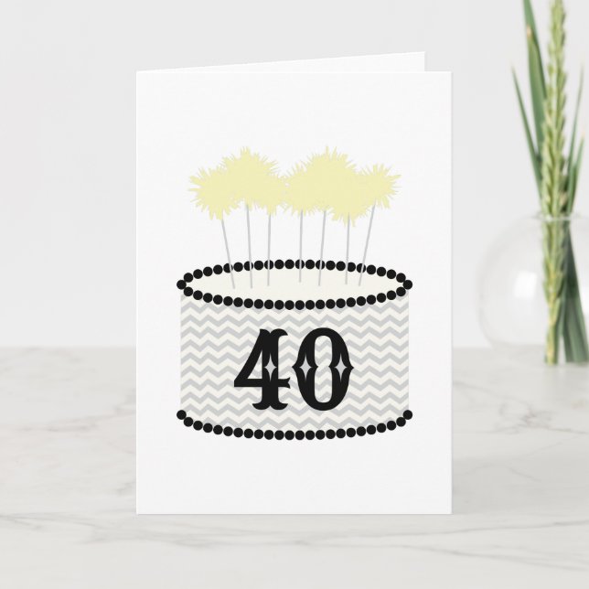 40 Birthday Cake Karte (Vorderseite)